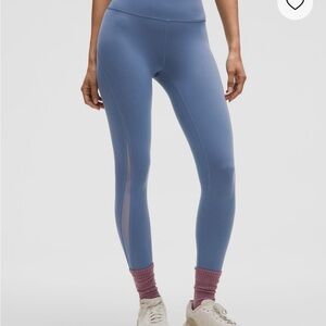 NWOT Lululemon Wunder Train Mesh Panel High-Rise
Tight 25" Washed Denim Size 6